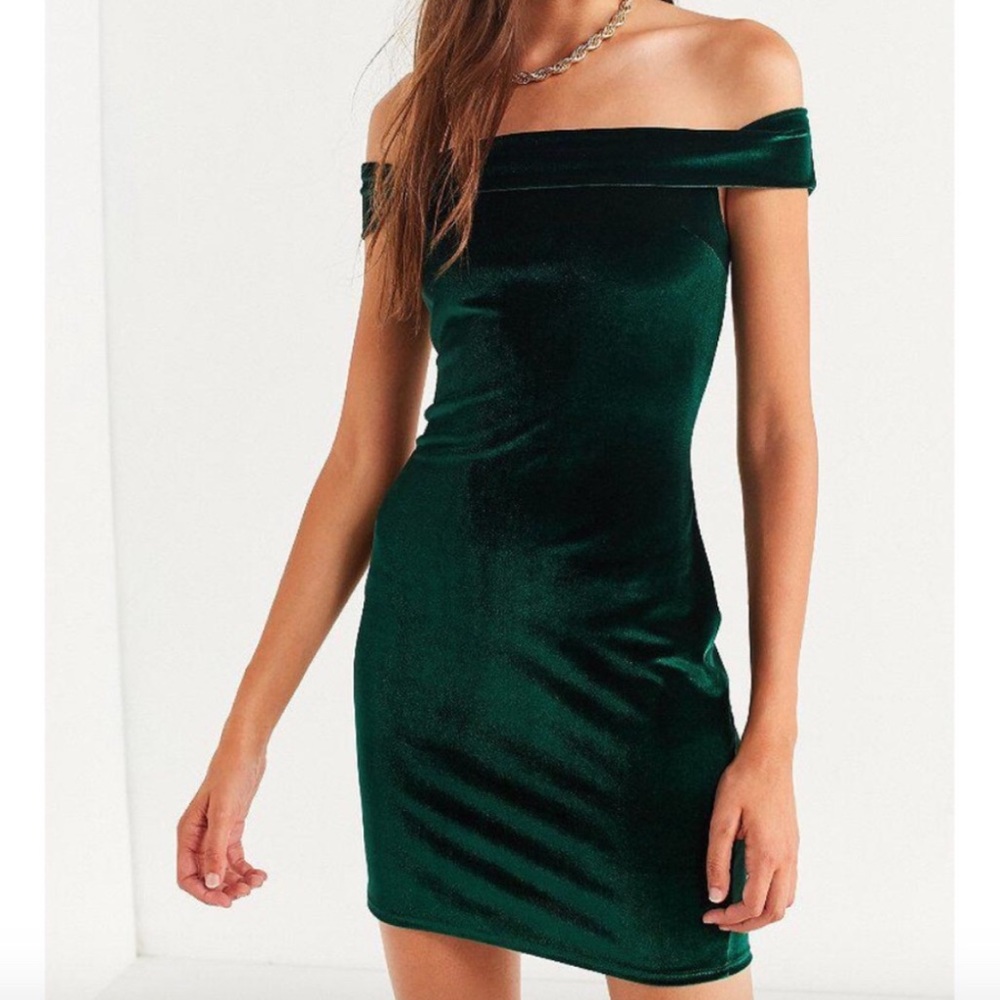Urban Outfitters velvet body con mini dress